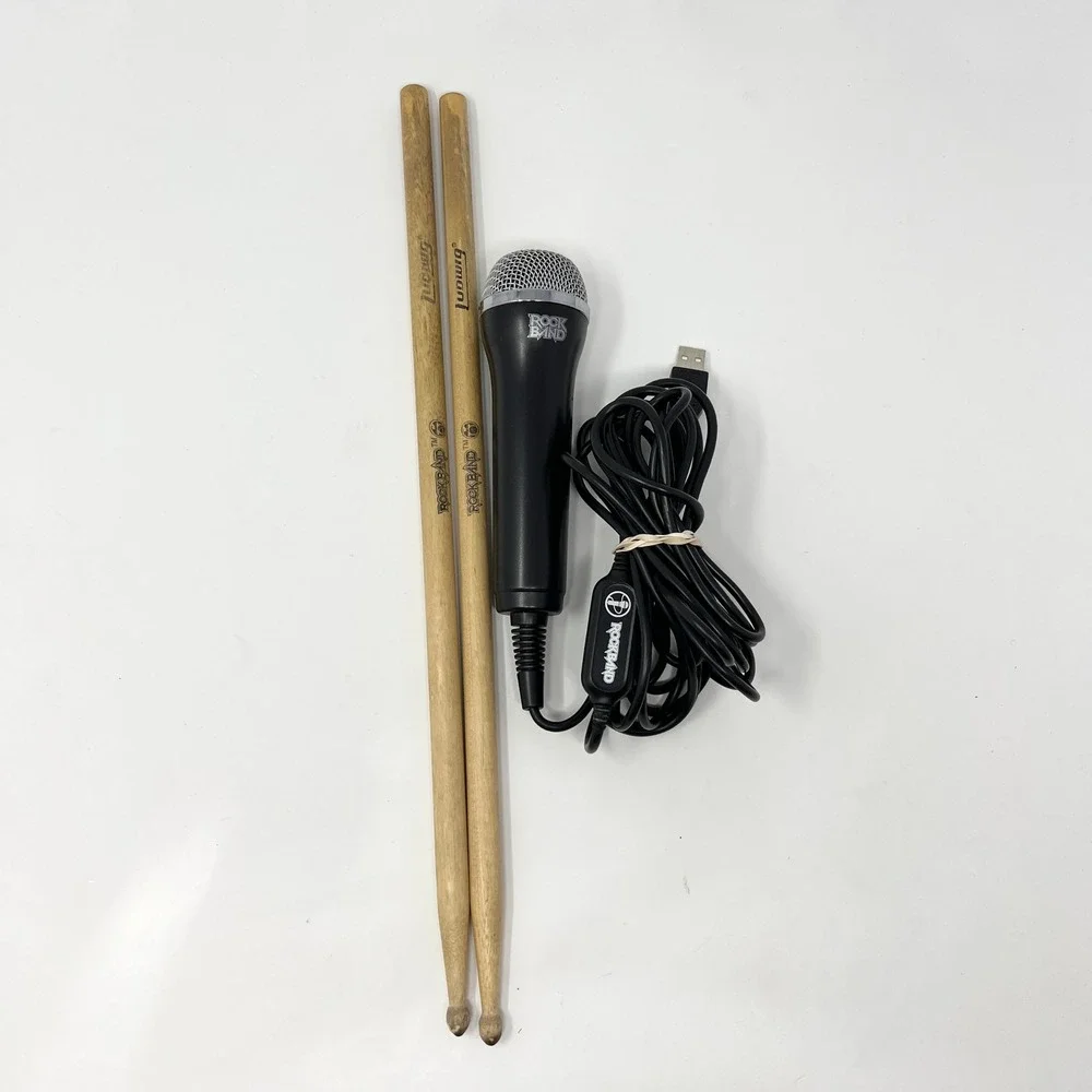 Rock Band USB Microphone and Drumsticks Bundle Accessory Set
